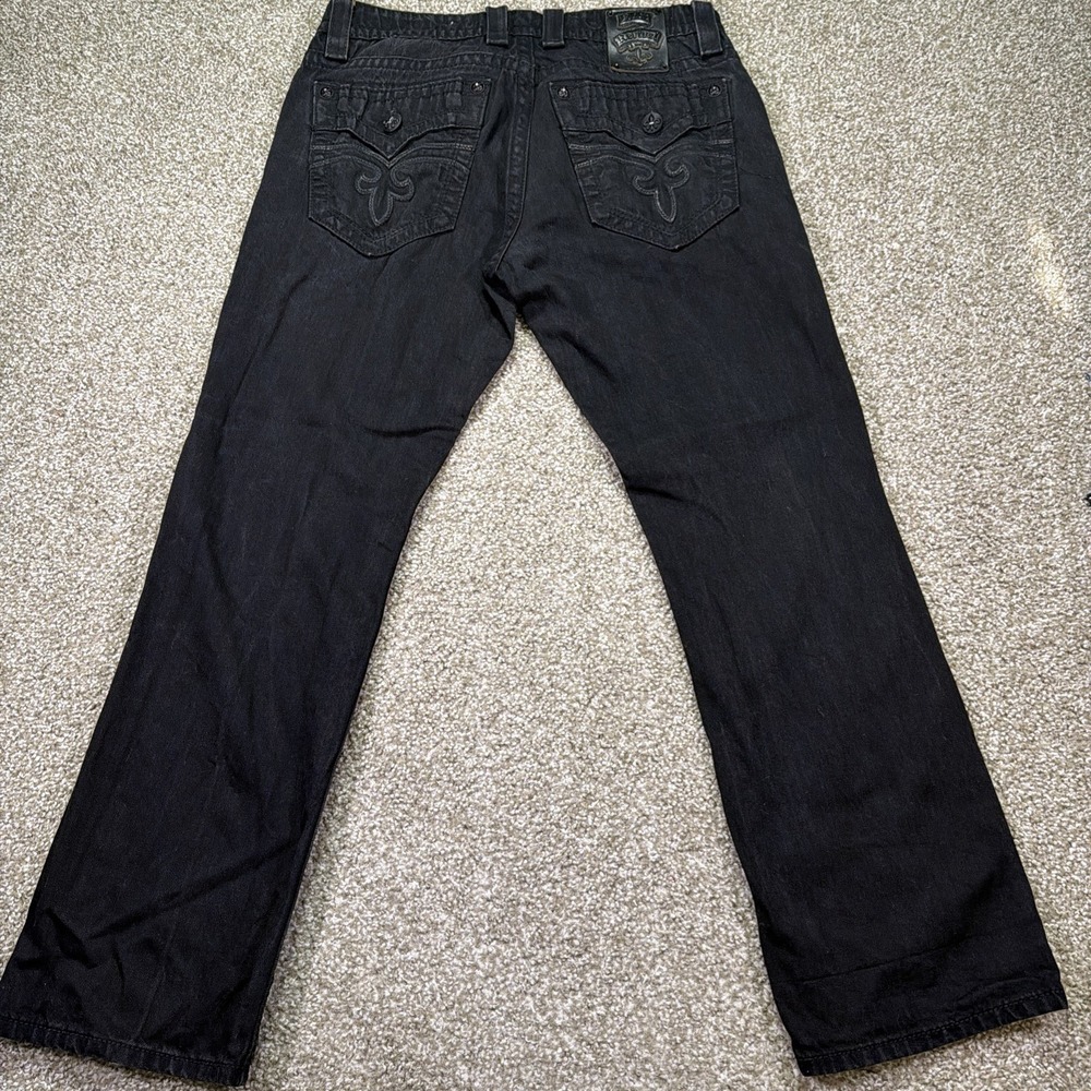 Black Rock Revival Jeans Flap Pocket Jack Straight Leg 36X33 Mid Rise
